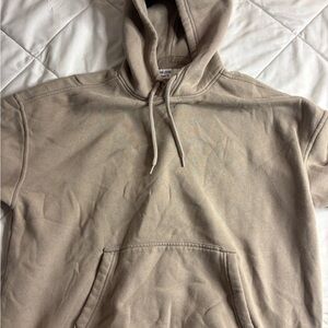 Hollister Men's Tan Hoodie Size Small